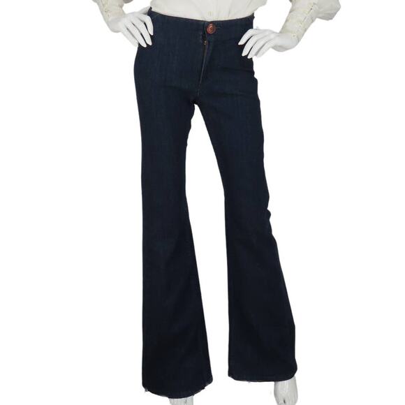 Grey Ant Vintage 70s Retro Flare Bell Bottoms Boho Festival Y2K Denim Jeans 26 - Picture 1 of 11